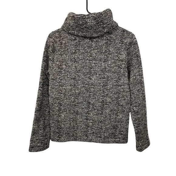 J. Crew Factory Funnel Neck Fleece Lined Pullover Sweater Plaid XS h1549 - Picture 6 of 15